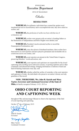 Court Reporting And Captioning Week